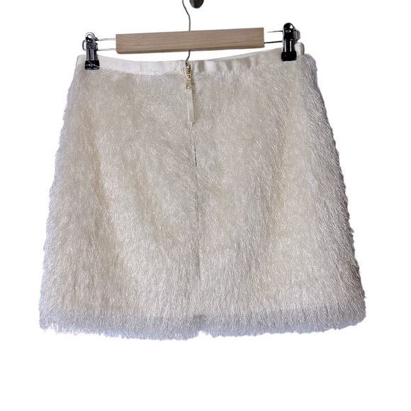H&M Cream Shimmy Shake Flapper Lined Mini Skirt - Picture 11 of 12